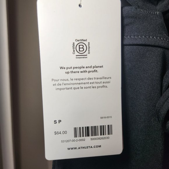 NWT Athleta Triangle Tankini Top - Black Size A - C - Picture 5 of 5